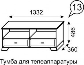 Тумба для телеаппаратуры Венеция 13 бодега в Нягани - nyagan.mebel24.online | фото 2