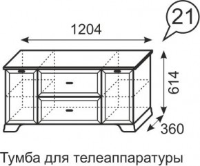 Тумба для телеаппаратуры Венеция 21 бодега в Нягани - nyagan.mebel24.online | фото 3
