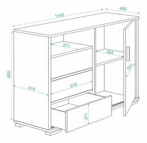 Тумба комбинированная Домино нельсон ТБ-45 в Нягани - nyagan.mebel24.online | фото 3