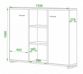 Тумба комбинированная Домино ПУ-60-3 в Нягани - nyagan.mebel24.online | фото 2