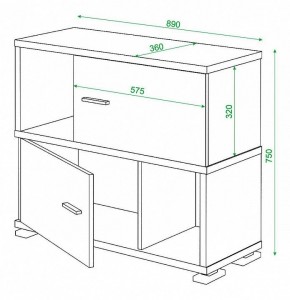 Тумба комбинированная Домино СБ-30/2 в Нягани - nyagan.mebel24.online | фото 3