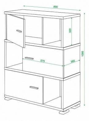 Тумба комбинированная Домино СБ-30/3 в Нягани - nyagan.mebel24.online | фото 3