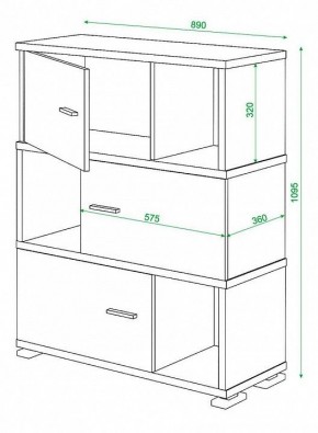 Тумба комбинированная Домино СБ-30/3 в Нягани - nyagan.mebel24.online | фото 3