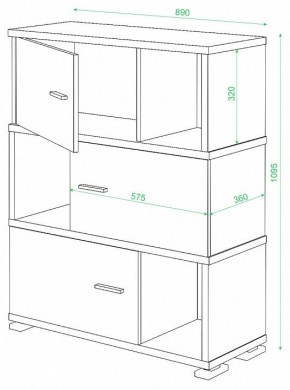 Тумба комбинированная Домино СБ-30/3 в Нягани - nyagan.mebel24.online | фото 3