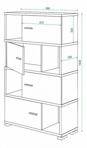 Тумба комбинированная Домино СБ-30/4 в Нягани - nyagan.mebel24.online | фото 3