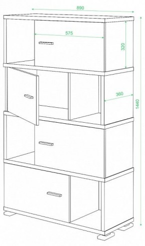 Тумба комбинированная Домино СБ-30/4 в Нягани - nyagan.mebel24.online | фото 2