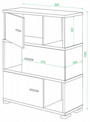 Тумба комбинированная СБ-30/3 в Нягани - nyagan.mebel24.online | фото 2