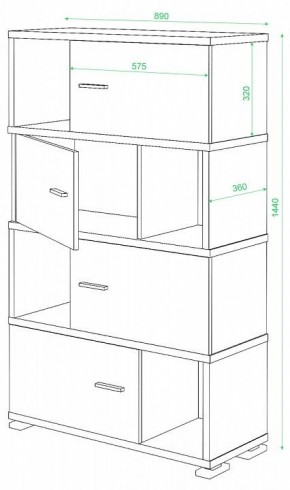 Тумба комбинированная СБ-30/4 в Нягани - nyagan.mebel24.online | фото 2