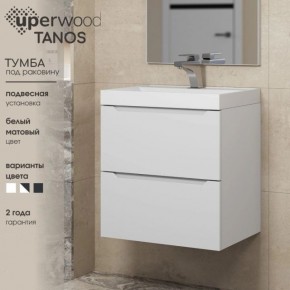 Тумба под раковину Uperwood Tanos 100 см, подвесная, белая матовая в Нягани - nyagan.mebel24.online | фото 4