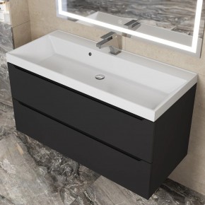 Тумба под раковину Uperwood Tanos 100 см, подвесная, черная матовая в Нягани - nyagan.mebel24.online | фото