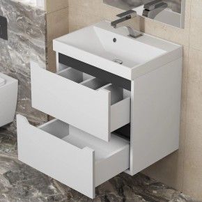 Тумба под раковину Uperwood Tanos 50 см, подвесная, белая/графит в Нягани - nyagan.mebel24.online | фото 7