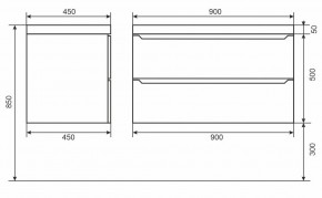 Тумба под раковину Uperwood Tanos 90 см, подвесная, черная матовая в Нягани - nyagan.mebel24.online | фото 6