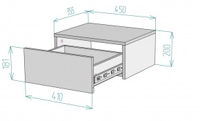 Тумба подвесная прикроватная K209 в Нягани - nyagan.mebel24.online | фото 2