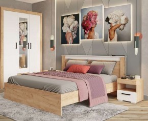 Тумба прикроватная Адель дуб крафт золотой/белый в Нягани - nyagan.mebel24.online | фото 3