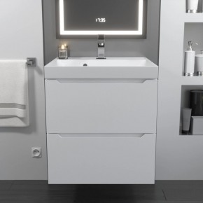 Тумба с раковиной Uperwood Tanos 50 см, подвесная, белая матовая в Нягани - nyagan.mebel24.online | фото 10