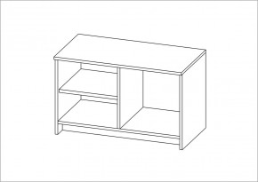 Тумба СИРИУС двухдверная низкая, цвет белый в Нягани - nyagan.mebel24.online | фото 3