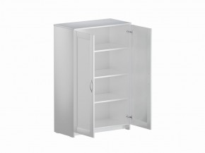 Тумба СИРИУС двухдверная высокая, цвет белый в Нягани - nyagan.mebel24.online | фото 3