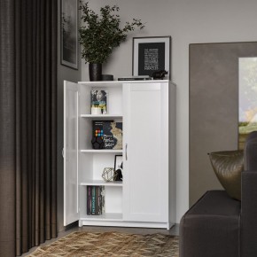 Тумба СИРИУС двухдверная высокая, цвет белый в Нягани - nyagan.mebel24.online | фото 4