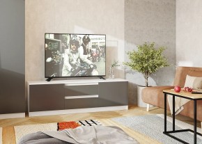 Тумба ТВ большая Парус (Белый/Графит) в Нягани - nyagan.mebel24.online | фото 2