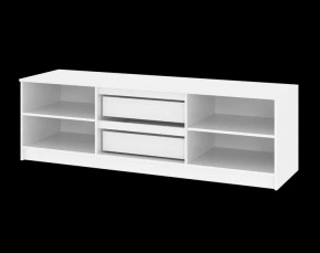 Тумба ТВ большая Парус (Белый/Графит) в Нягани - nyagan.mebel24.online | фото 5