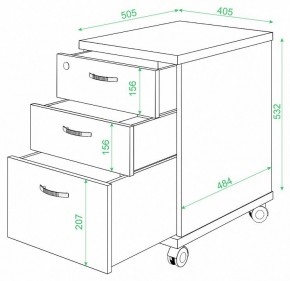 Тумбочка Домино ТС-2 в Нягани - nyagan.mebel24.online | фото 2