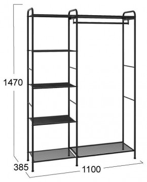 Вешалка гардеробная Валенсия 1 в Нягани - nyagan.mebel24.online | фото 2