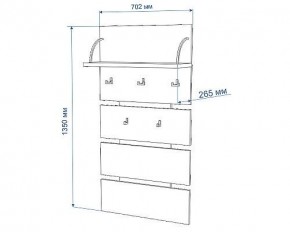 Вешалка Нобиле Веш-70 в Нягани - nyagan.mebel24.online | фото 2