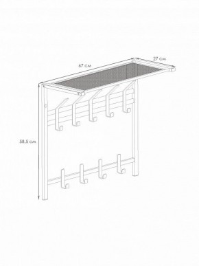 Вешалка-полка Торонто 22 в Нягани - nyagan.mebel24.online | фото 3