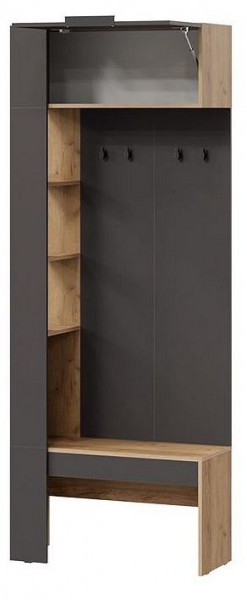 Вешалка с полками Асти в Нягани - nyagan.mebel24.online | фото 3
