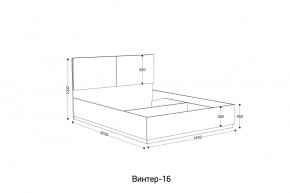 ВИНТЕР - 16 ПМ Кровать 1600 с ортопедом с ПМ НК в Нягани - nyagan.mebel24.online | фото 2