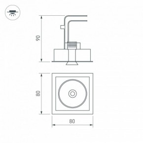Встраиваемый светильник Arlight CL-SIMPLE-S80x80-9W Day4000 (BK, 45 deg) 026875 в Нягани - nyagan.mebel24.online | фото 9