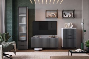 ЗЕФИР Гостиная К2 (белое дерево/черный муар) в Нягани - nyagan.mebel24.online | фото